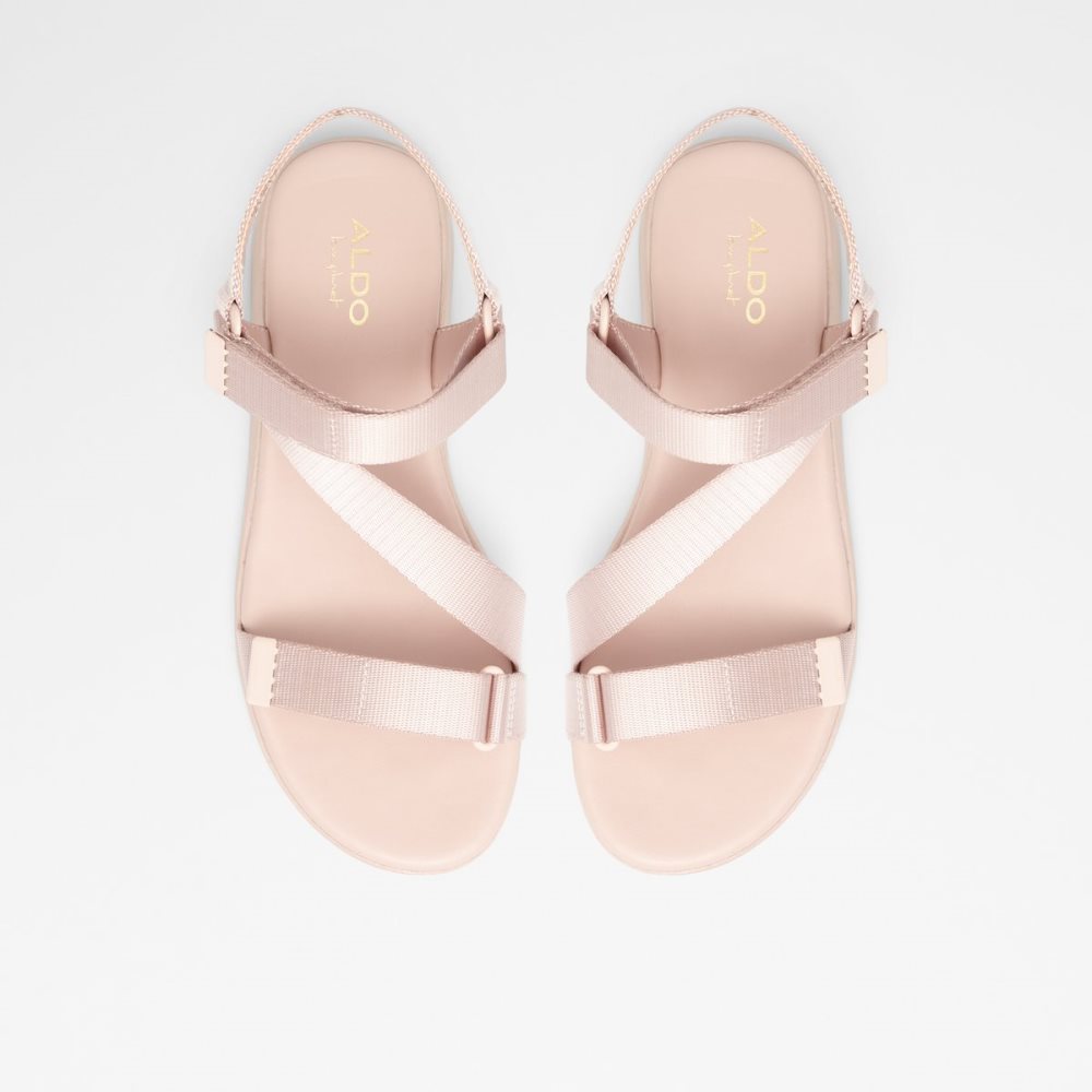 Sandales Aldo Eoweniel Lanières Plates Sandal Rose Clair | HKYZEW-423