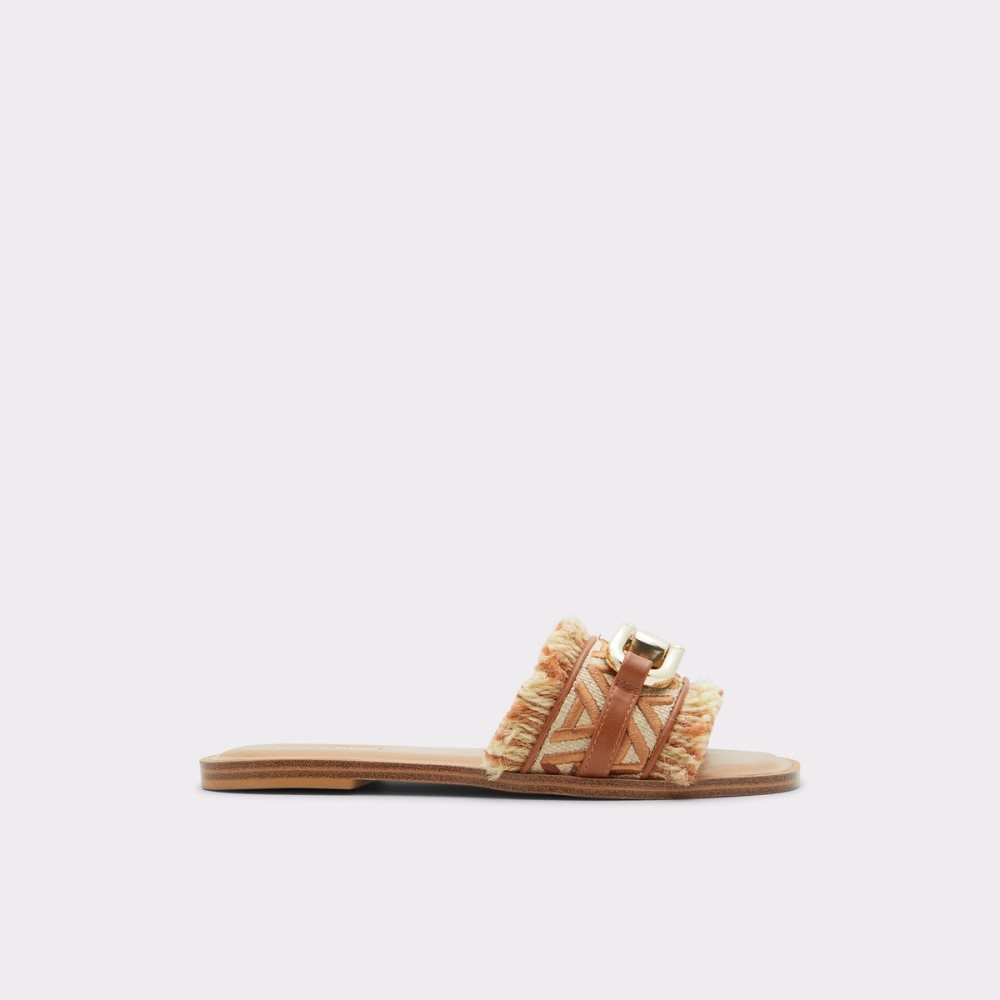 Sandales Aldo Fringie Claquette Sandal Marron | MNWLEG-723