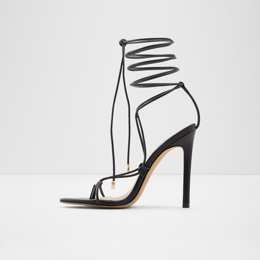 Sandales Aldo Glaosa Lanières Talons Sandal - Stiletto Noir | IACQNZ-219