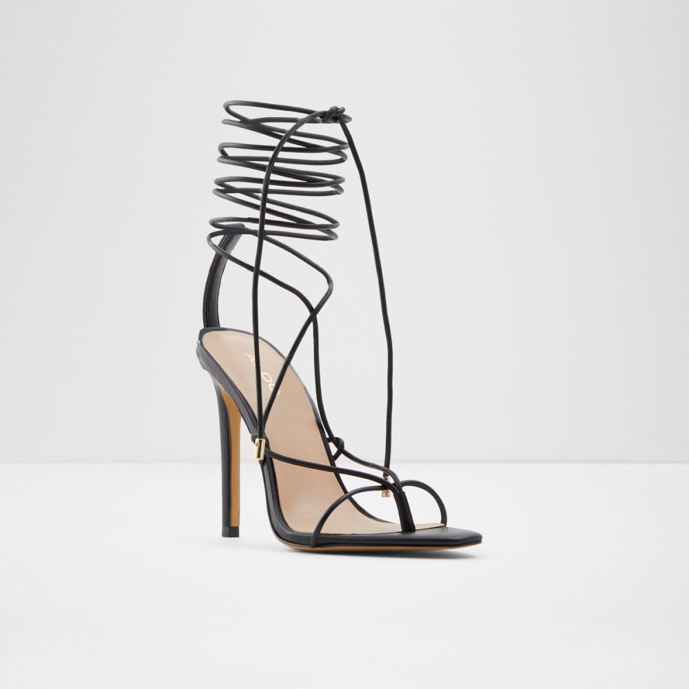 Sandales Aldo Glaosa Lanières Talons Sandal - Stiletto Noir | IACQNZ-219