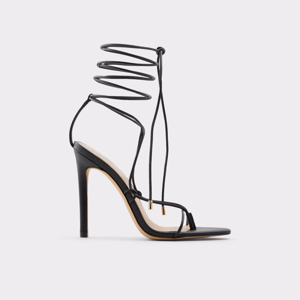 Sandales Aldo Glaosa Lanières Talons Sandal - Stiletto Noir | IACQNZ-219