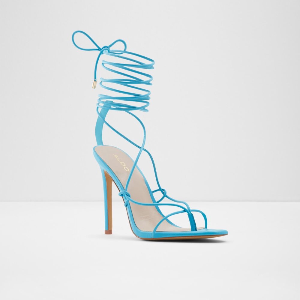 Sandales Aldo Glaosa Lanières Talons Sandal - Stiletto Bleu | ISYCXN-035