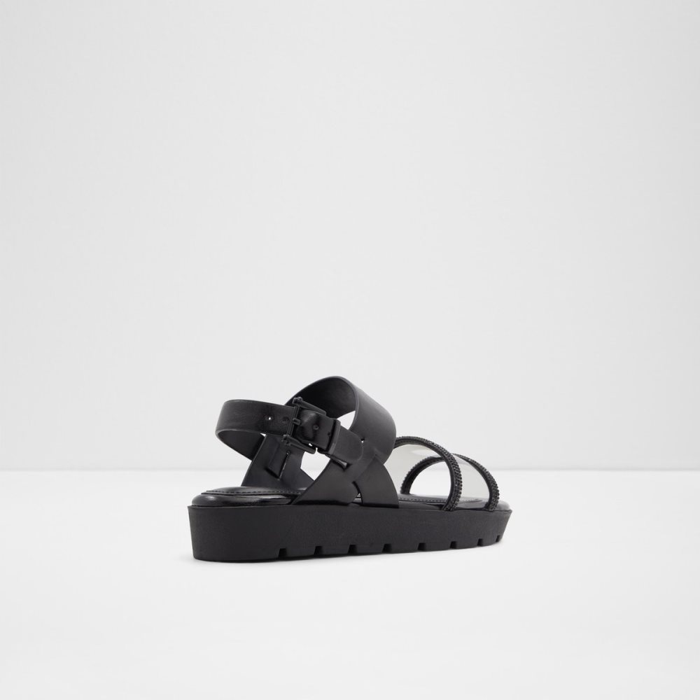 Sandales Aldo Hailey Plates Sandal - Lug Sole Noir | FBLRKN-567