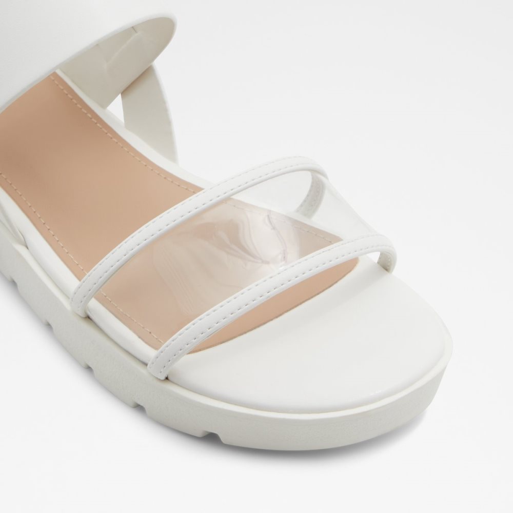 Sandales Aldo Hailey Plates Sandal - Lug Sole Blanche | QRTSYL-721