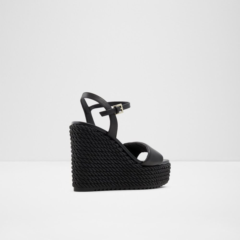 Sandales Aldo Jeigh Wedge Sandal - Wedge Noir | ROUWIJ-340