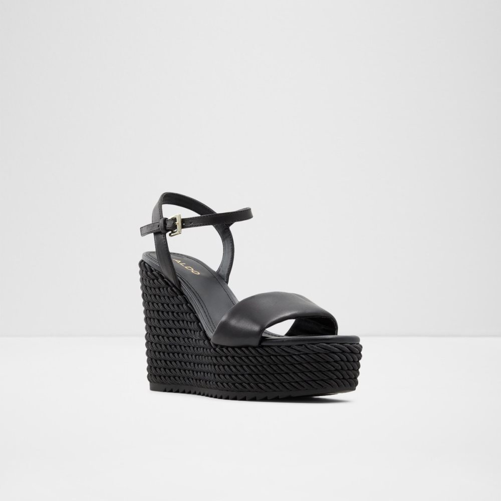 Sandales Aldo Jeigh Wedge Sandal - Wedge Noir | ROUWIJ-340