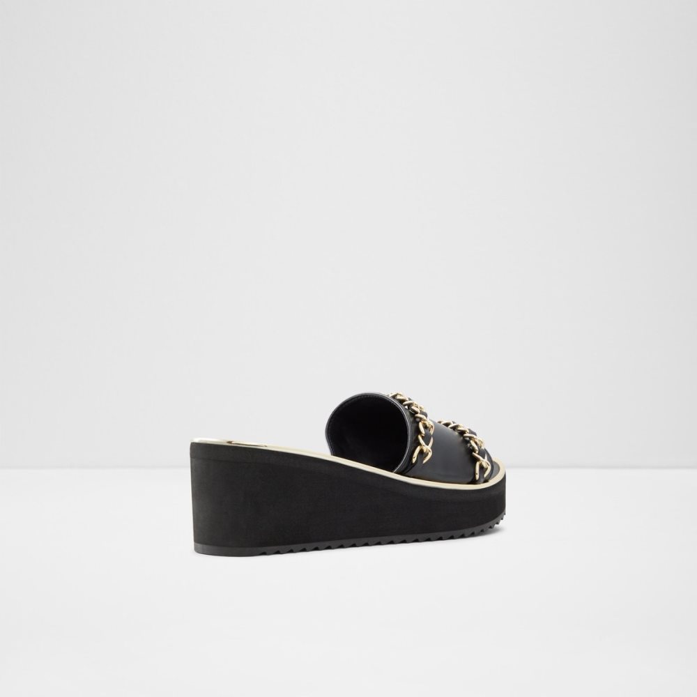 Sandales Aldo Kaerratlan Claquette Sandal - Wedge Noir | UMDJNB-097