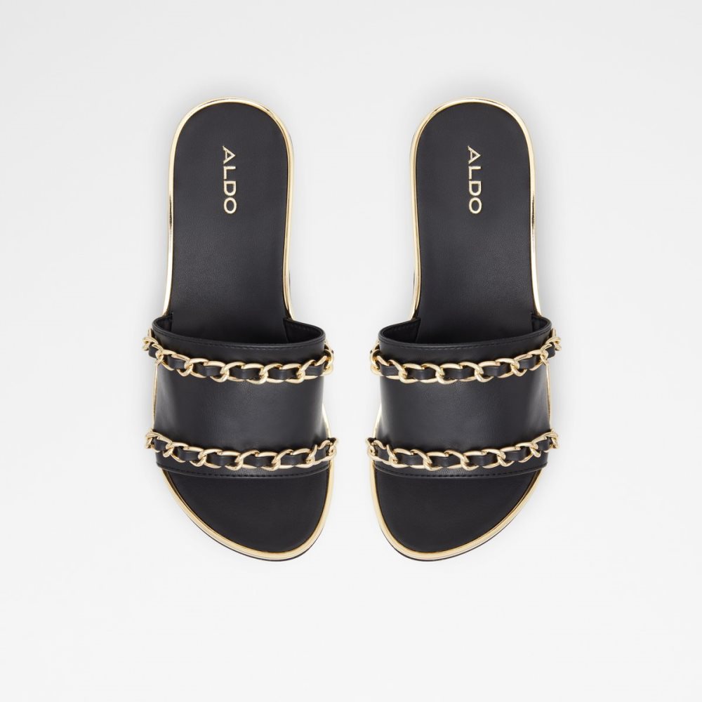 Sandales Aldo Kaerratlan Claquette Sandal - Wedge Noir | UMDJNB-097