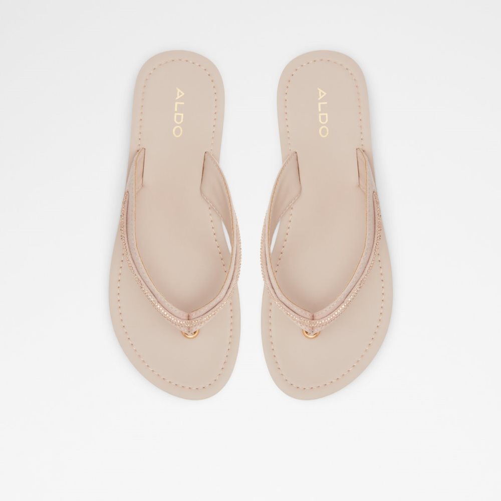 Sandales Aldo Polo Flip Flops Rose Doré | IXGPWS-460