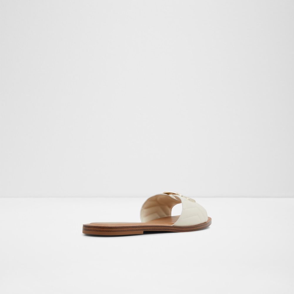 Sandales Aldo Qelajar Claquette Sandal Blanche | MVQUSX-498