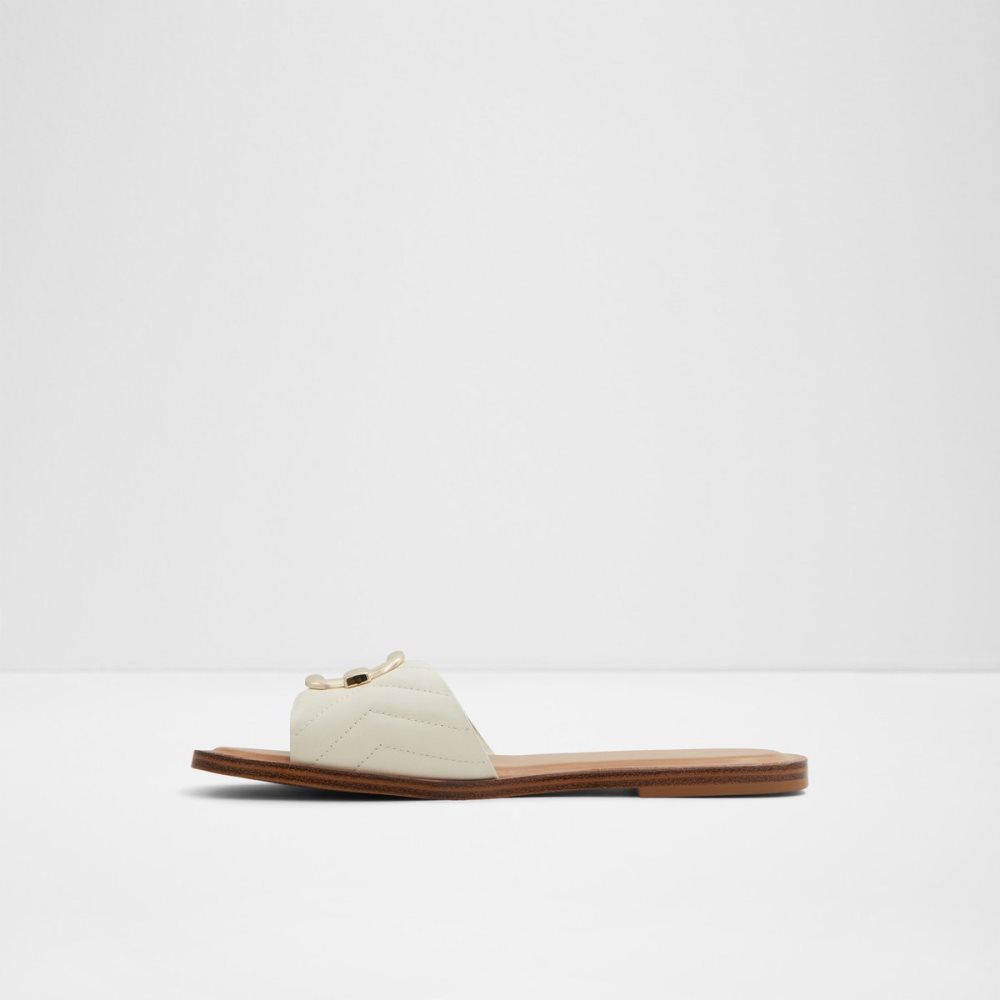 Sandales Aldo Qelajar Claquette Sandal Blanche | MVQUSX-498