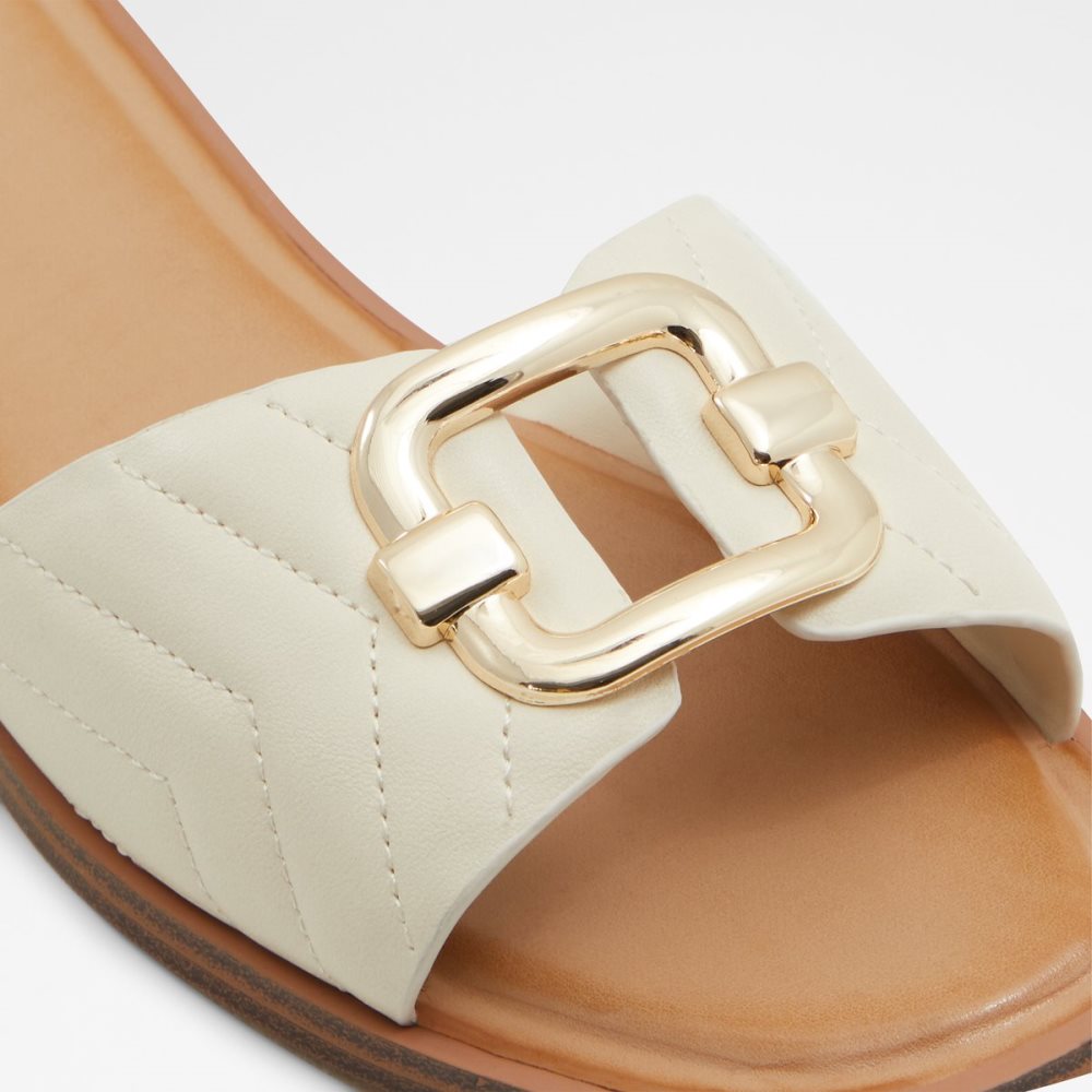 Sandales Aldo Qelajar Claquette Sandal Blanche | MVQUSX-498