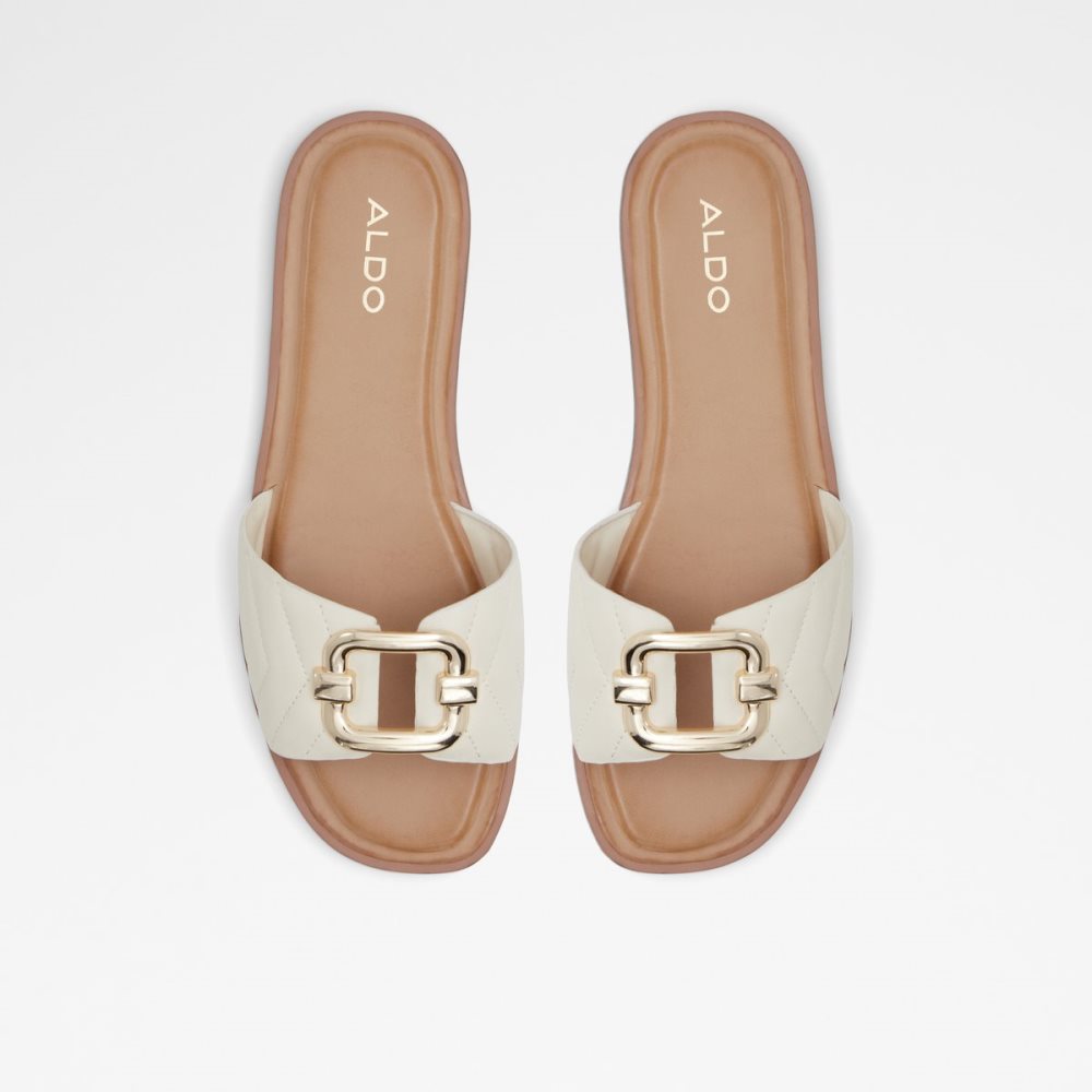 Sandales Aldo Qelajar Claquette Sandal Blanche | MVQUSX-498