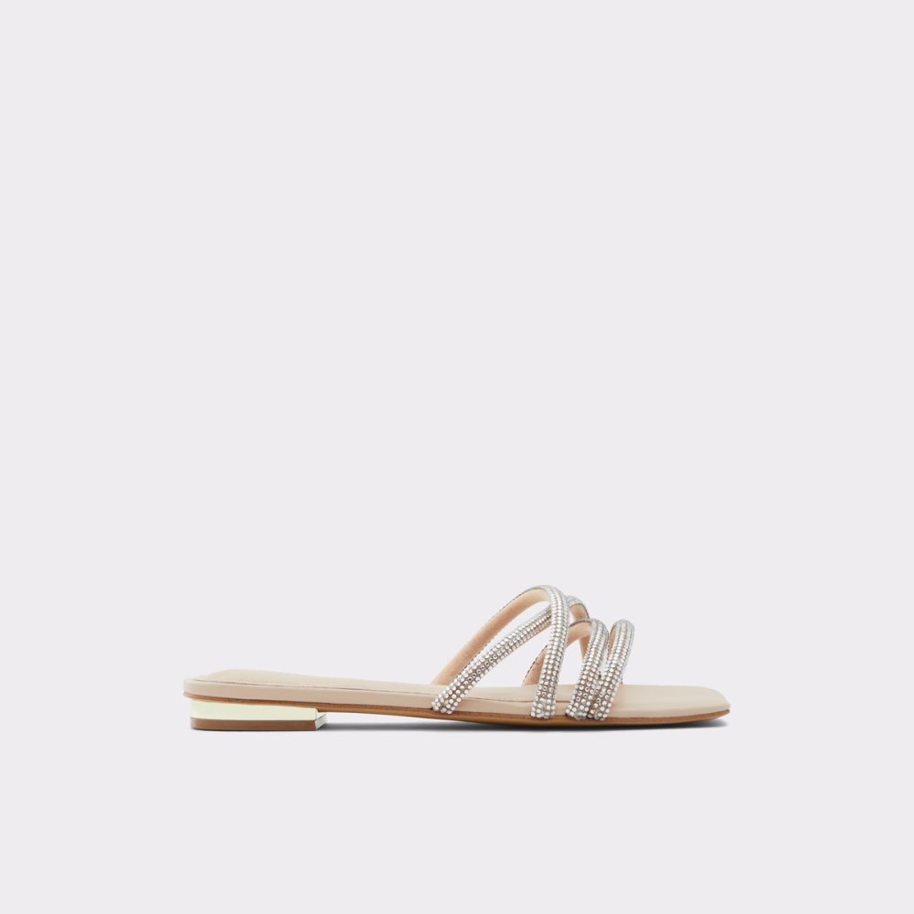 Sandales Aldo Rossie Claquette Sandal Beige Clair | DUXCMO-809