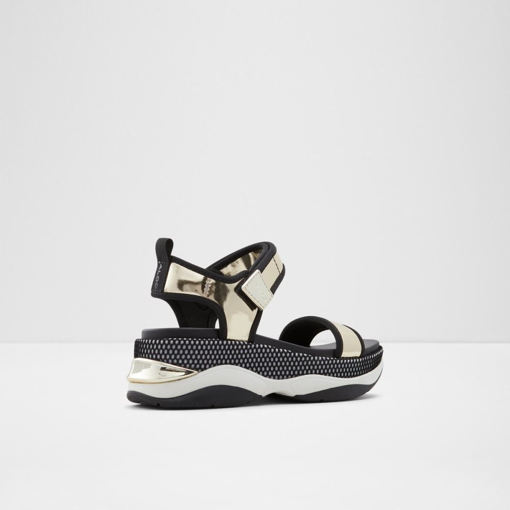 Sandales Aldo Talenagyn Wedge Sandal Noir Doré Multicolore | OTEBRD-203