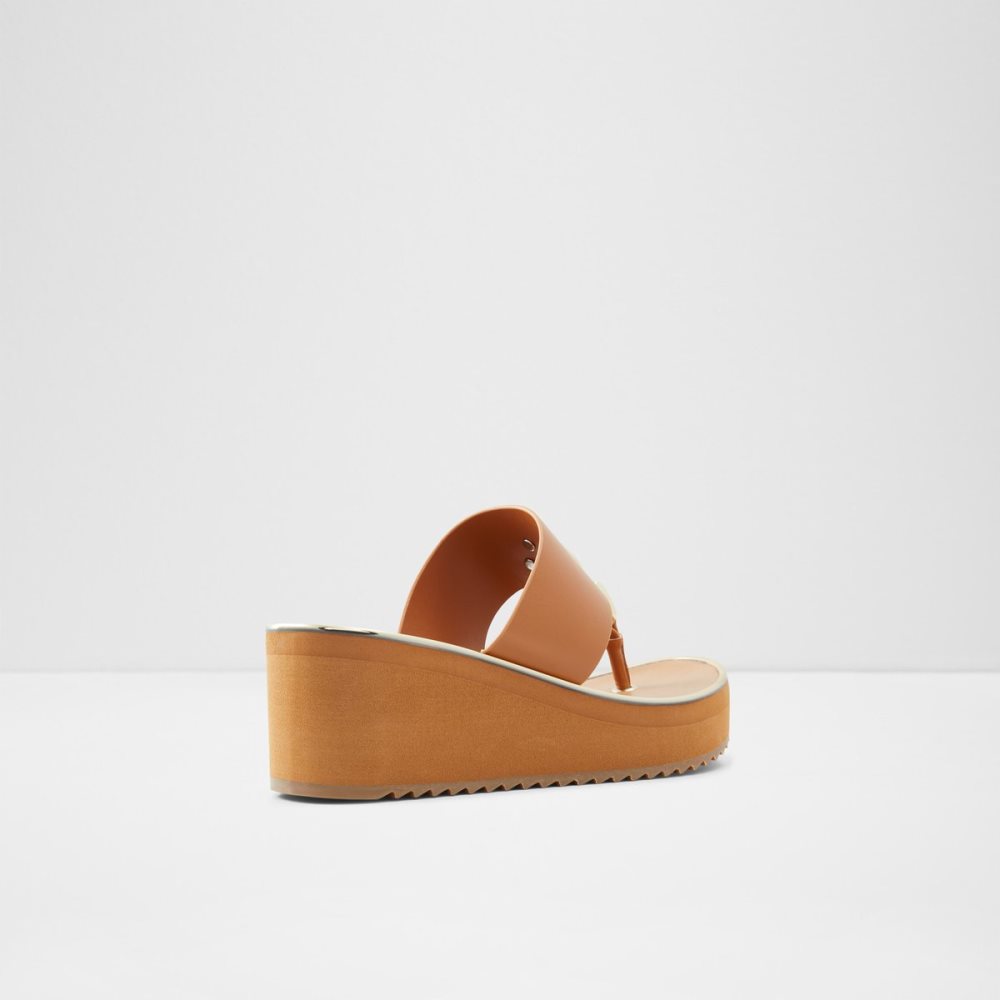 Sandales Aldo Toea Lanières Sandal - Wedge Marron | QRMBEG-069