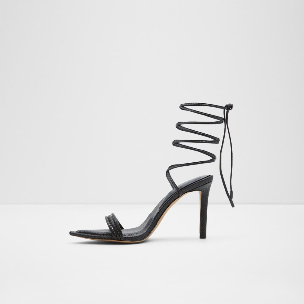 Sandales Aldo Yberrar Lanières Talons Sandal - Stiletto Noir | FDHOVJ-035