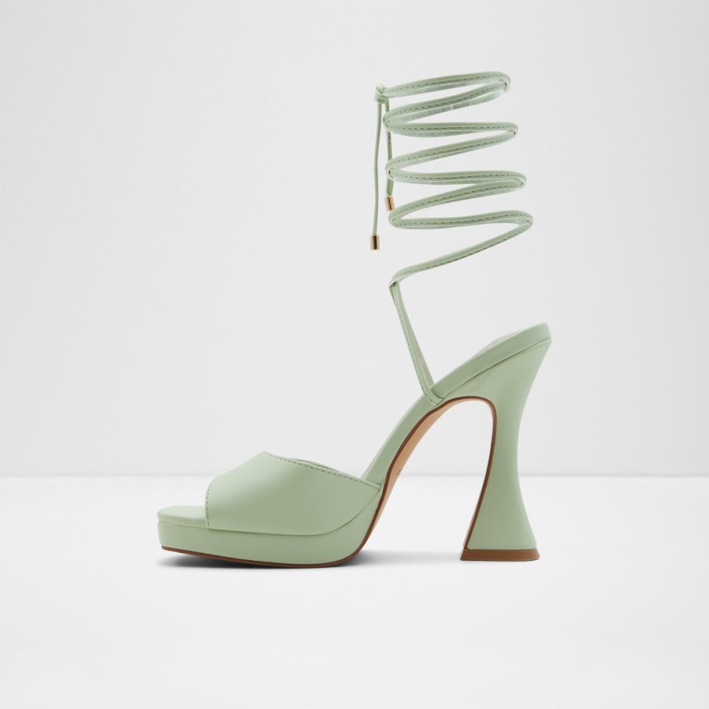 Talon Bloc Aldo Daphnee High Sandal - Vert Clair | ZKSCMI-412