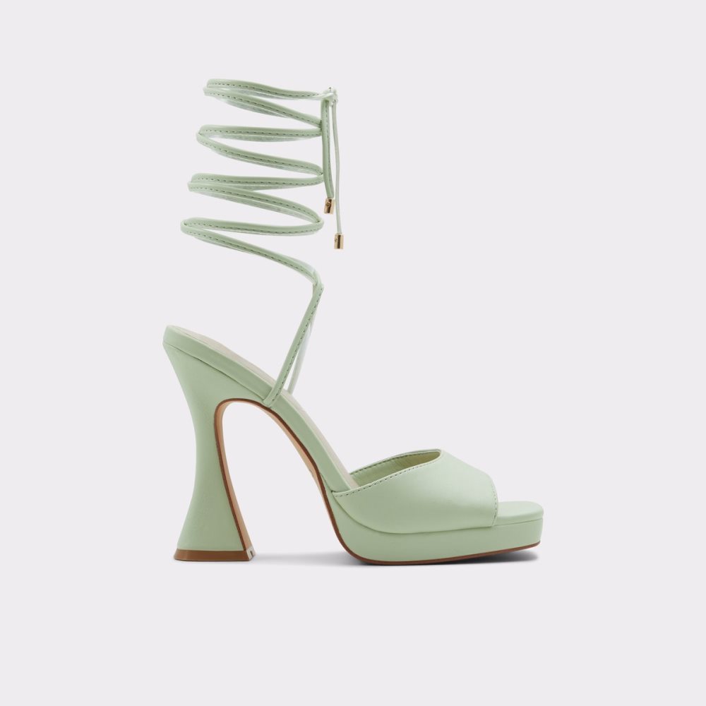 Talon Bloc Aldo Daphnee High Sandal - Vert Clair | ZKSCMI-412