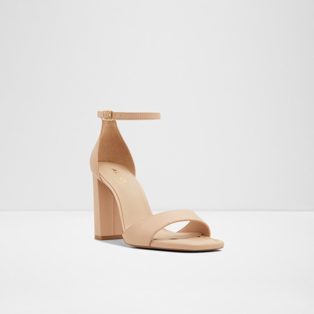 Talon Bloc Aldo Enaegyn Brides Talons Sandal - Cup Sole Beige Clair | APCBGR-068