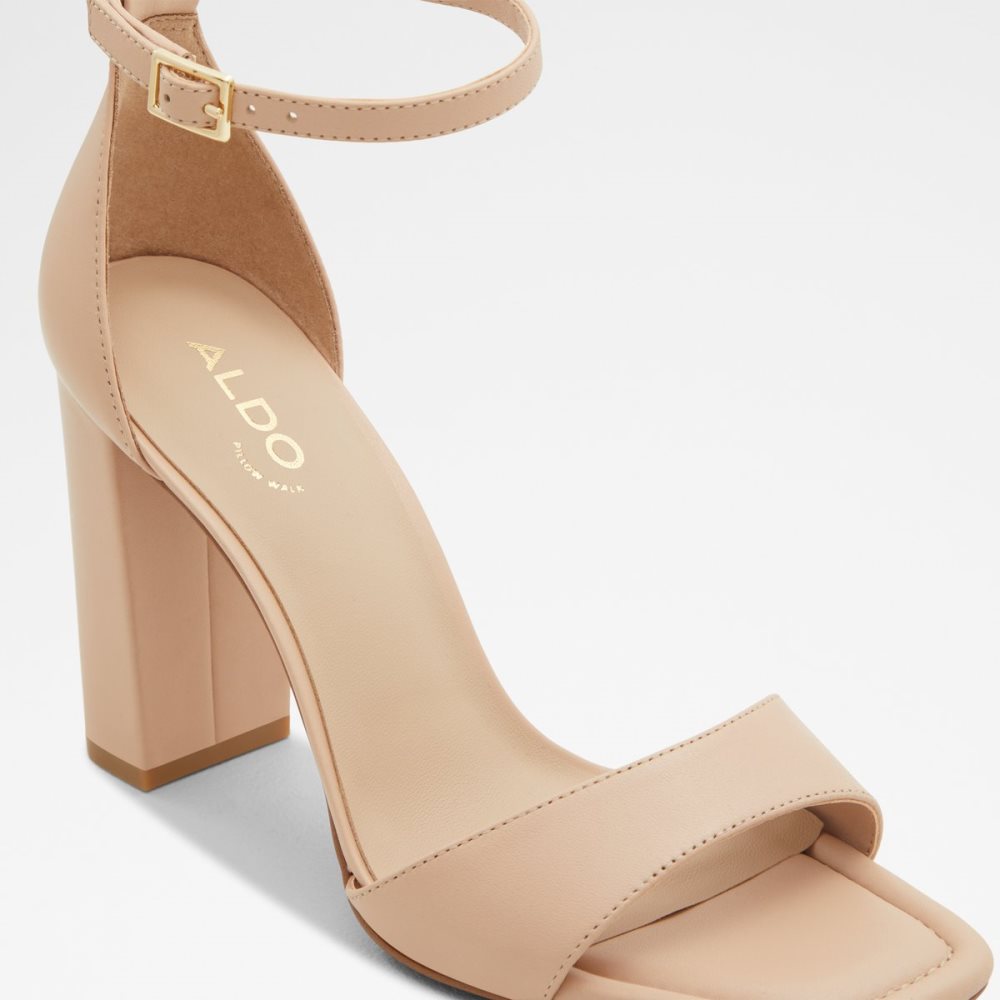 Talon Bloc Aldo Enaegyn Brides Talons Sandal - Cup Sole Beige Clair | APCBGR-068