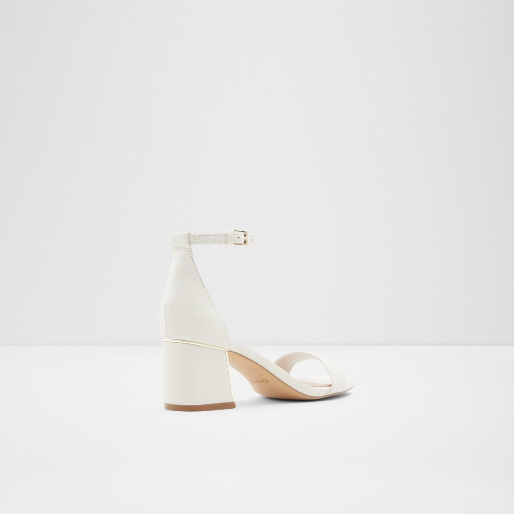 Talon Bloc Aldo Kedeaviel High Sandal Blanche | IHDGMF-514