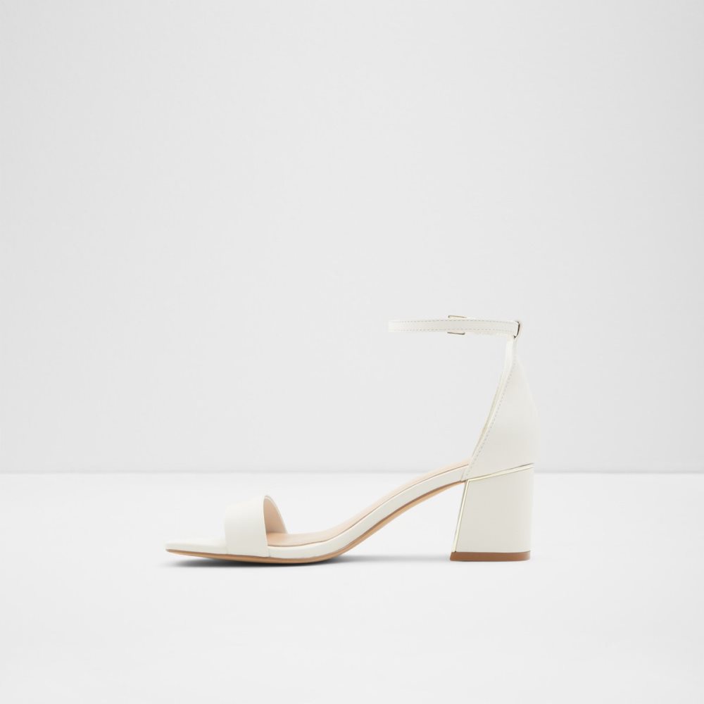 Talon Bloc Aldo Kedeaviel High Sandal Blanche | IHDGMF-514