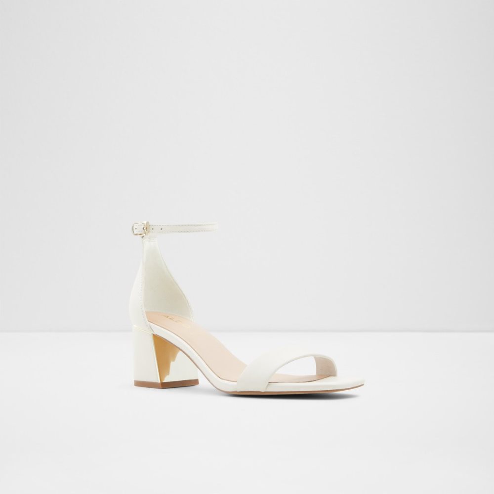 Talon Bloc Aldo Kedeaviel High Sandal Blanche | IHDGMF-514