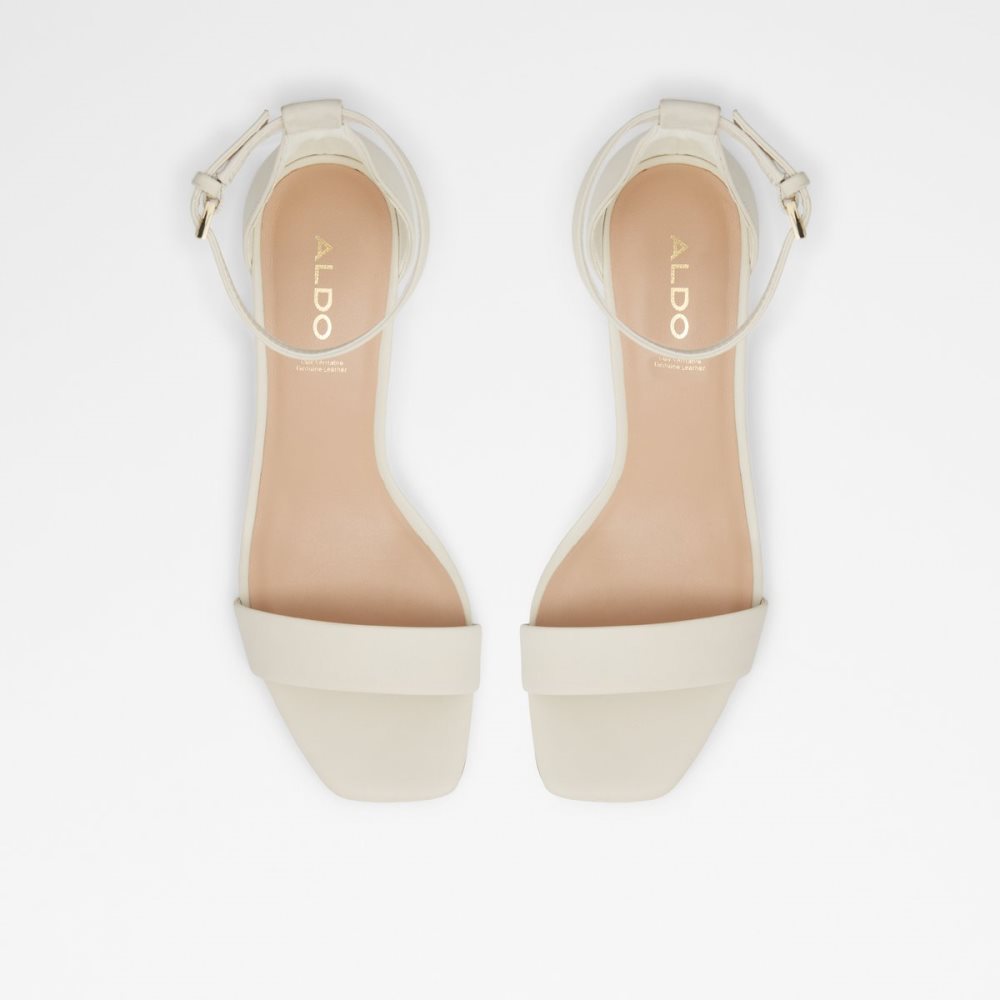 Talon Bloc Aldo Kedeaviel High Sandal Blanche | IHDGMF-514