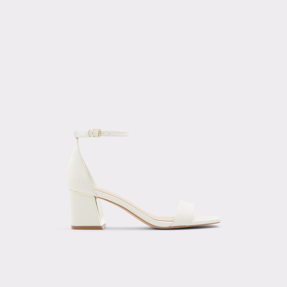 Talon Bloc Aldo Kedeaviel High Sandal Blanche | IHDGMF-514