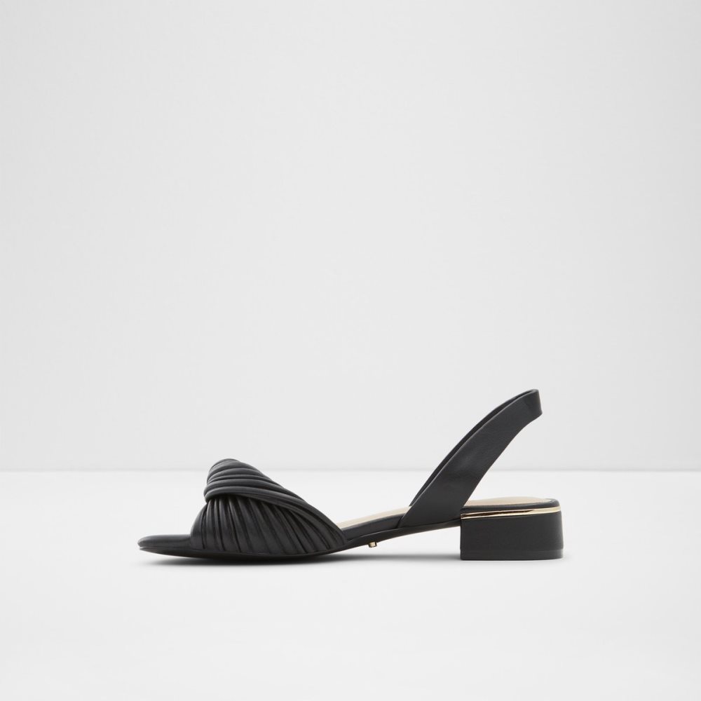 Talon Bloc Aldo Nabila Claquette Sandal Noir | OVNHYM-596