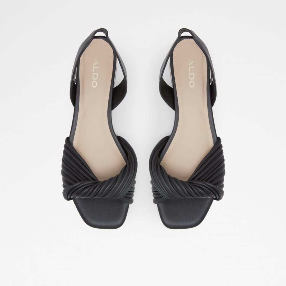 Talon Bloc Aldo Nabila Claquette Sandal Noir | OVNHYM-596