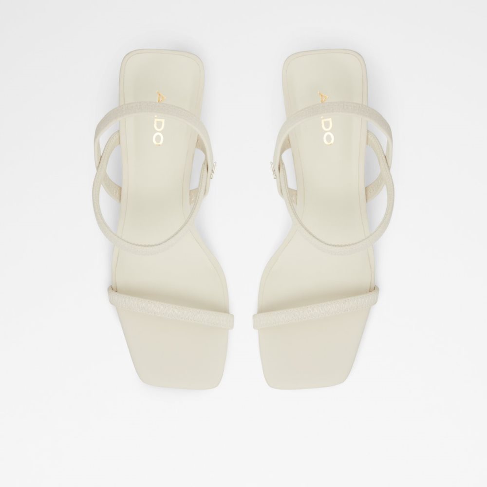 Talon Bloc Aldo Okurr Lanières Talons Sandal Blanche | SWFYDX-857