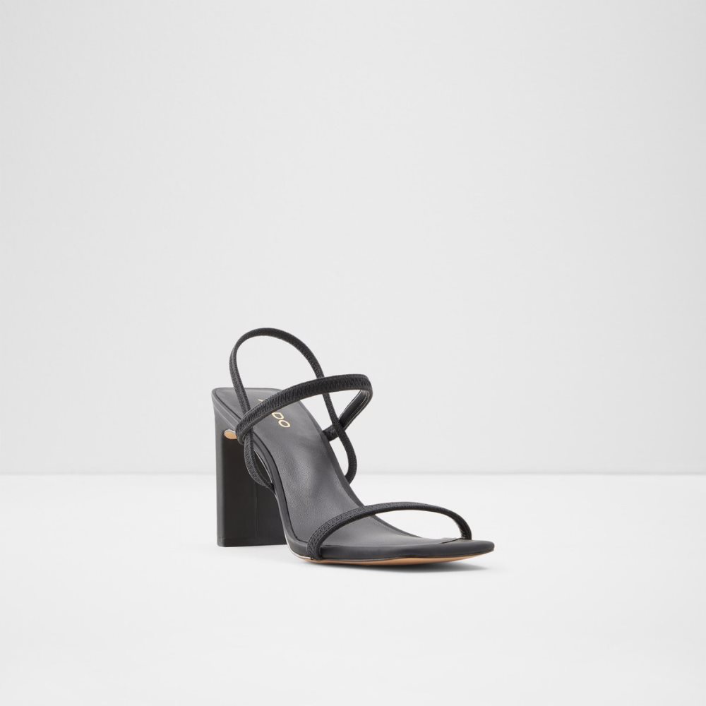 Talon Bloc Aldo Okurr Lanières Talons Sandal Noir | VDQPJX-683