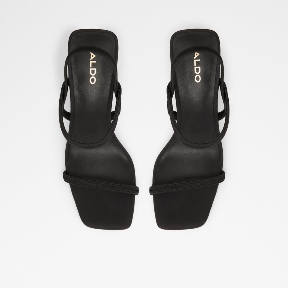 Talon Bloc Aldo Okurr Lanières Talons Sandal Noir | VDQPJX-683