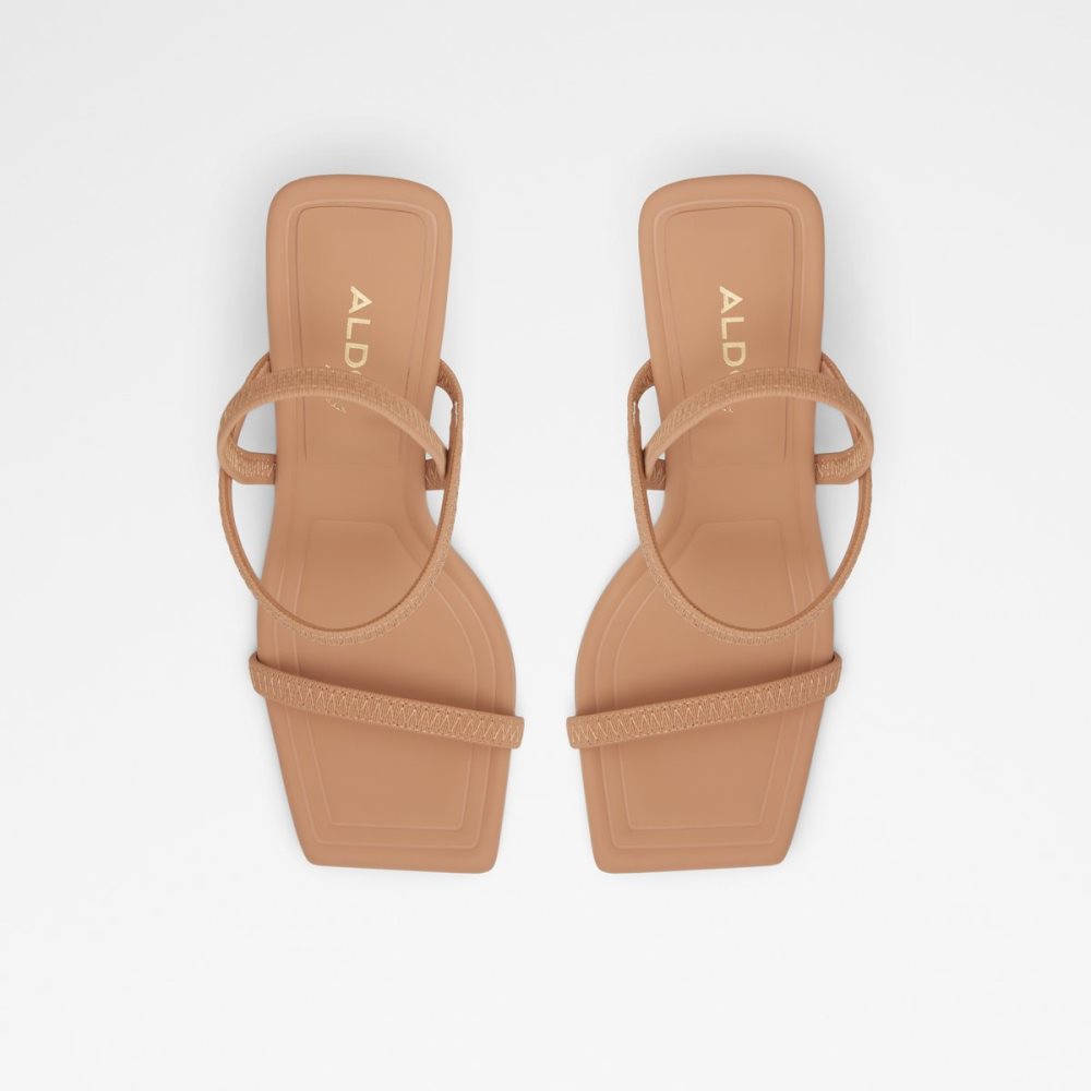 Talon Bloc Aldo Okurra Lanières Talons Sandal Beige | VAPETI-367