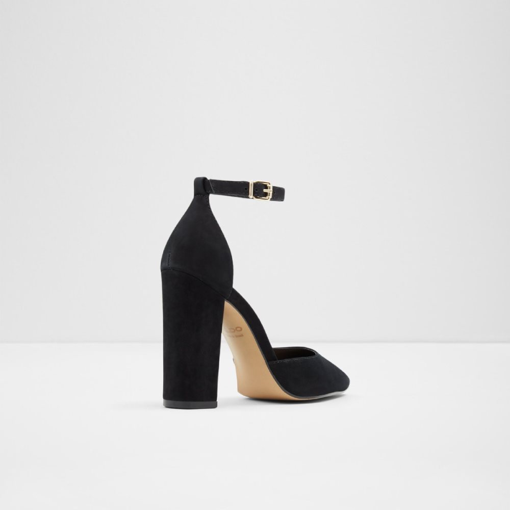 Talon Bloc Aldo Susan Lanières Talons Noir | BKZMNA-892