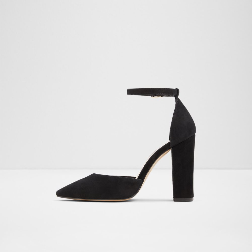 Talon Bloc Aldo Susan Lanières Talons Noir | BKZMNA-892