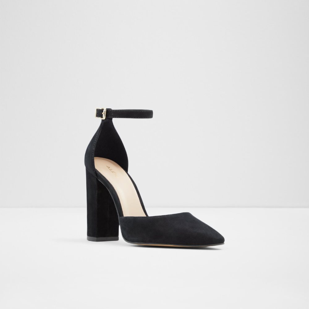 Talon Bloc Aldo Susan Lanières Talons Noir | BKZMNA-892