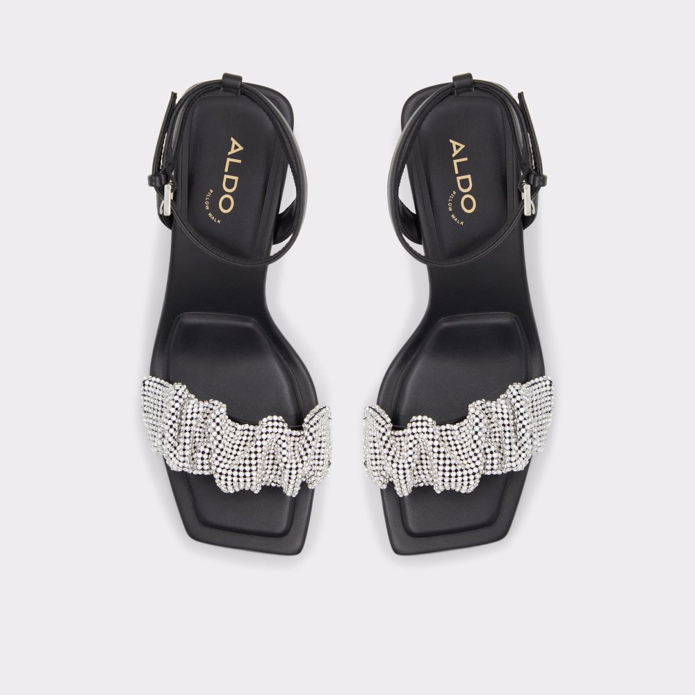 Talons Aldo Floria Talons Sandal Noir | ITNGLA-087