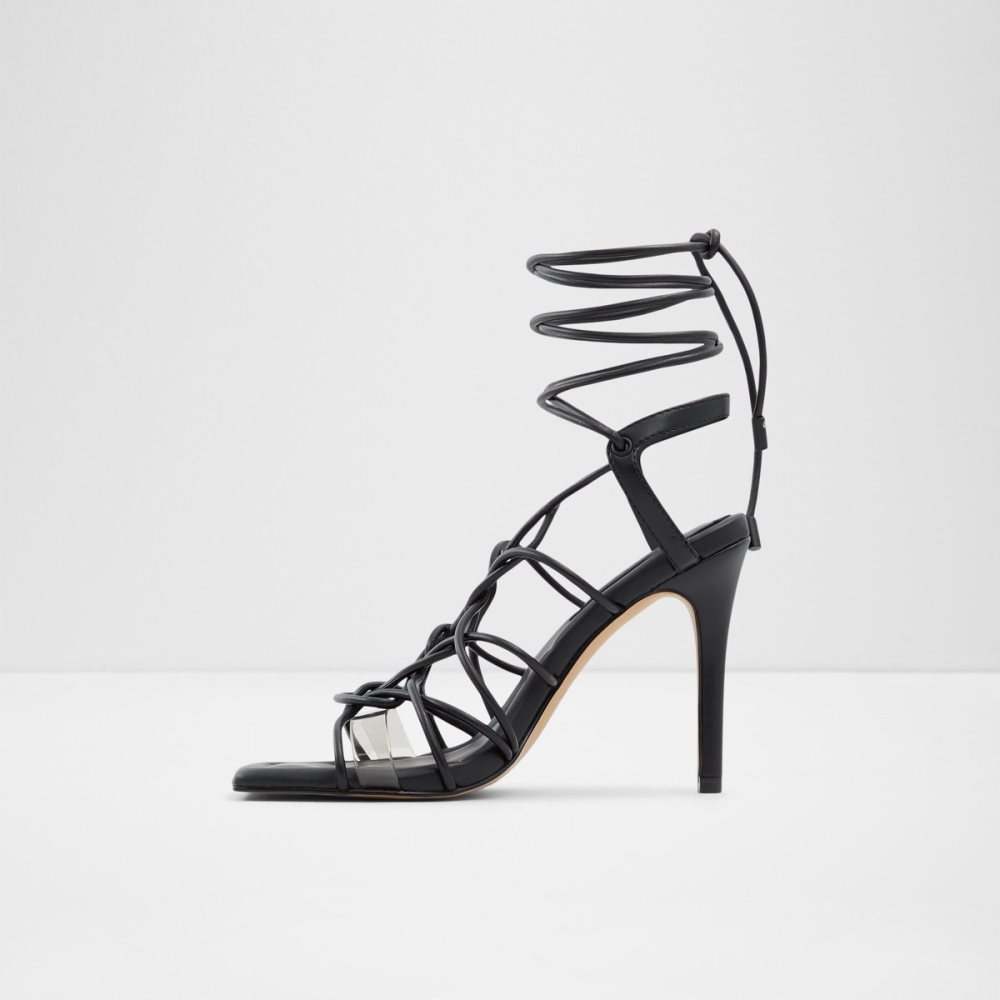 Talons Aldo Truelove Lanières Talons Sandal - Stiletto Noir | WKONBE-958