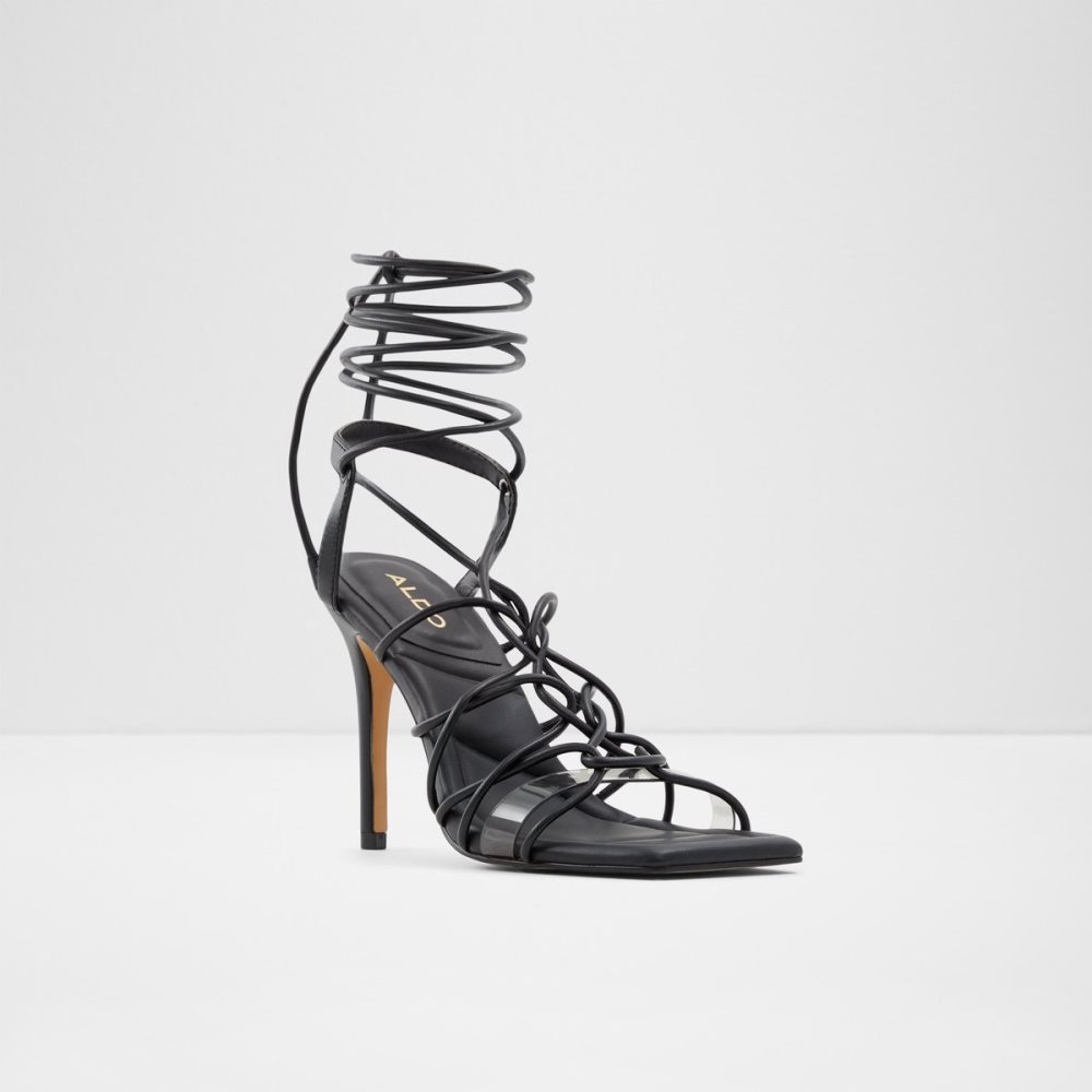 Talons Aldo Truelove Lanières Talons Sandal - Stiletto Noir | WKONBE-958