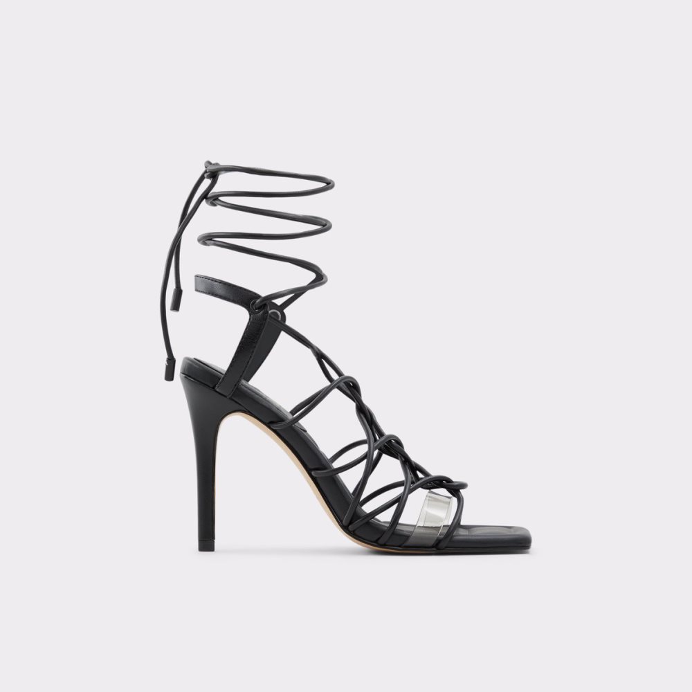 Talons Aldo Truelove Lanières Talons Sandal - Stiletto Noir | WKONBE-958